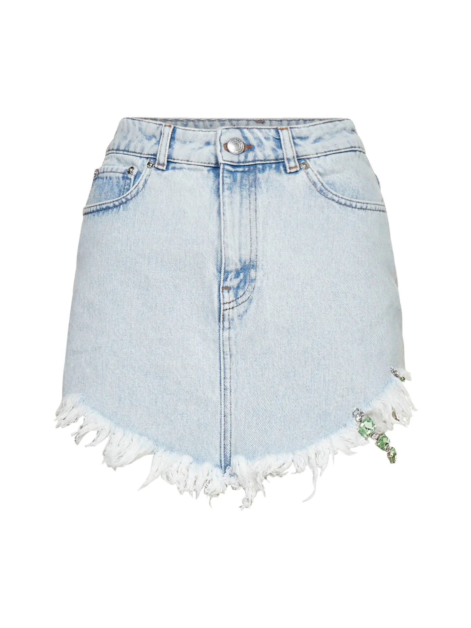 GCDS Bling Mini Denim Skirt