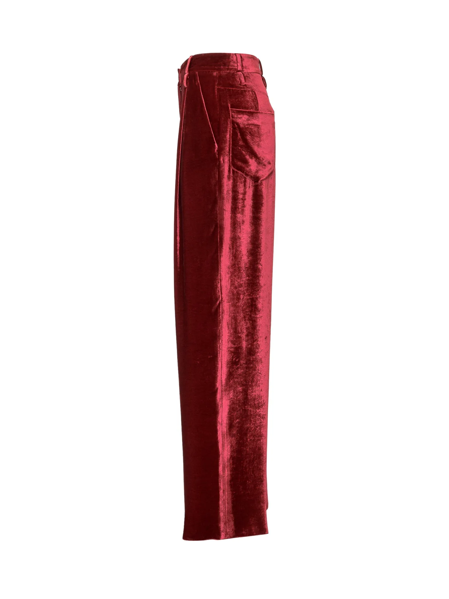 Giorgio Armani High-Rise Wide Leg Velvet Trousers