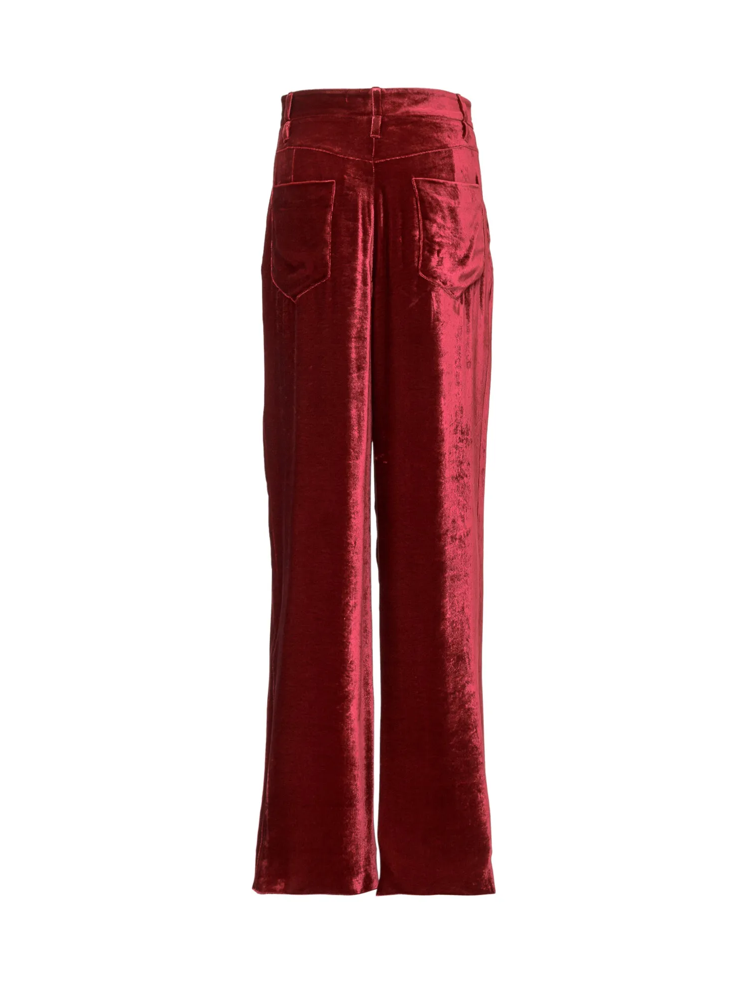 Giorgio Armani High-Rise Wide Leg Velvet Trousers