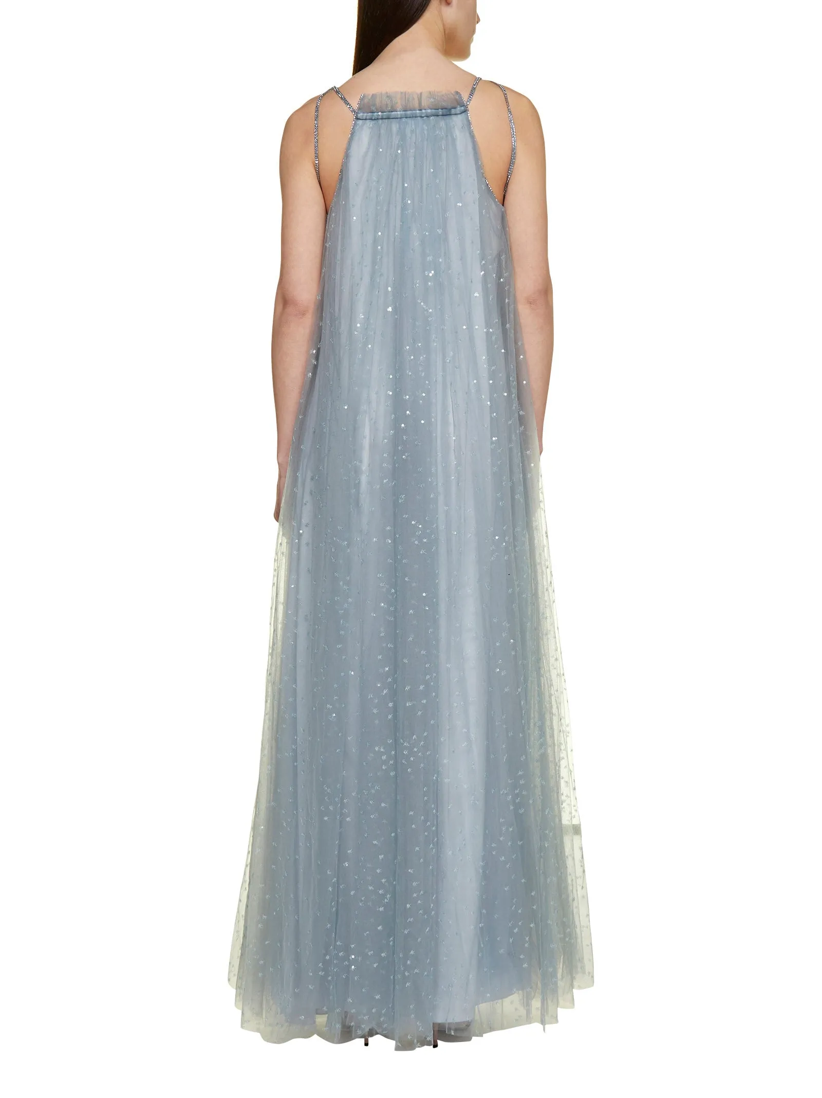 Giorgio Armani Sequinned Tulle Maxi Dress