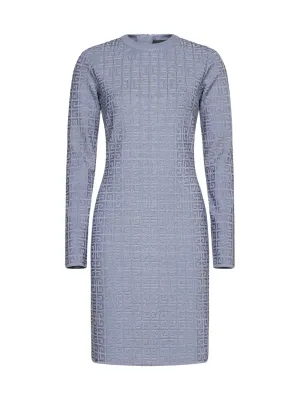 Givenchy 4G Jacquard Long-Sleeve Dress