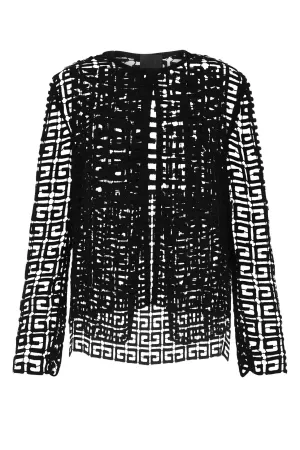 Givenchy 4G Logo Guipured Lace Jacket