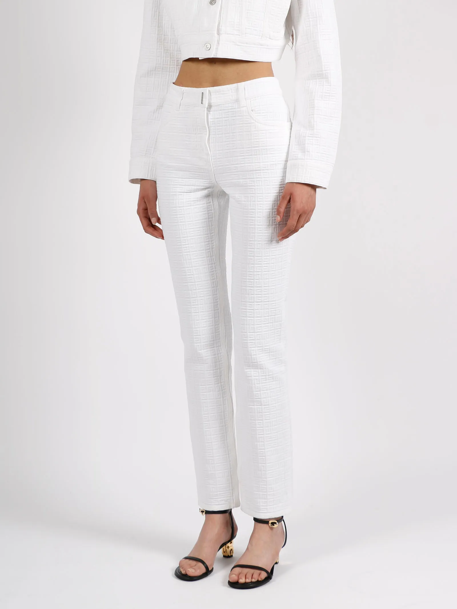 Givenchy Logo Plaque Straight Leg Trousers