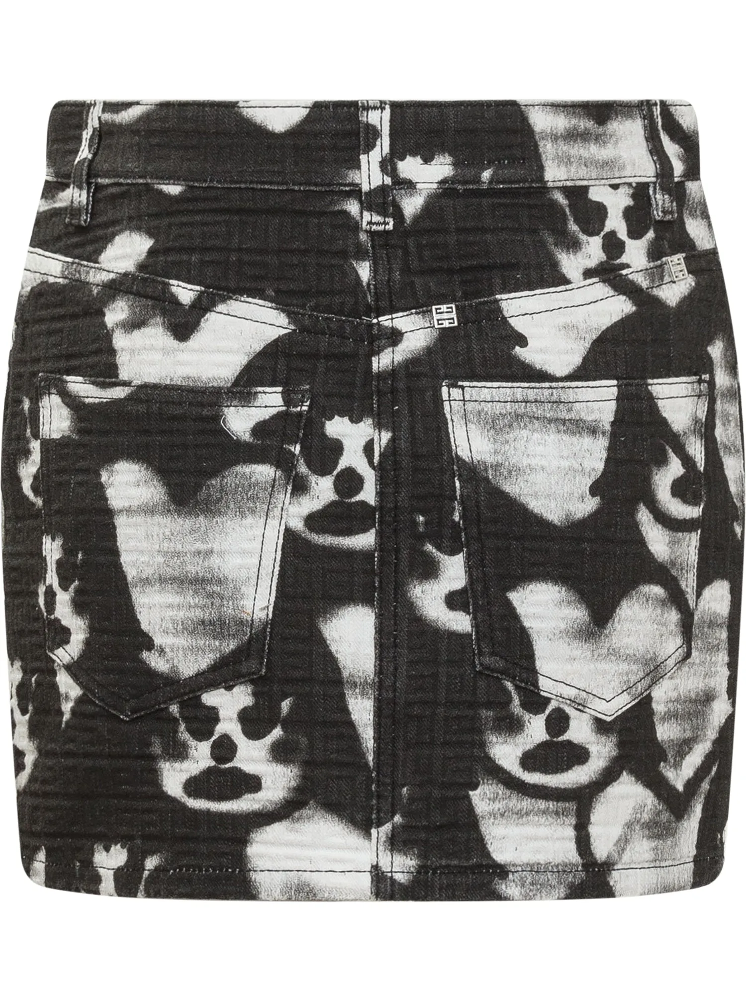 Givenchy Printed Denim Mini Skirt