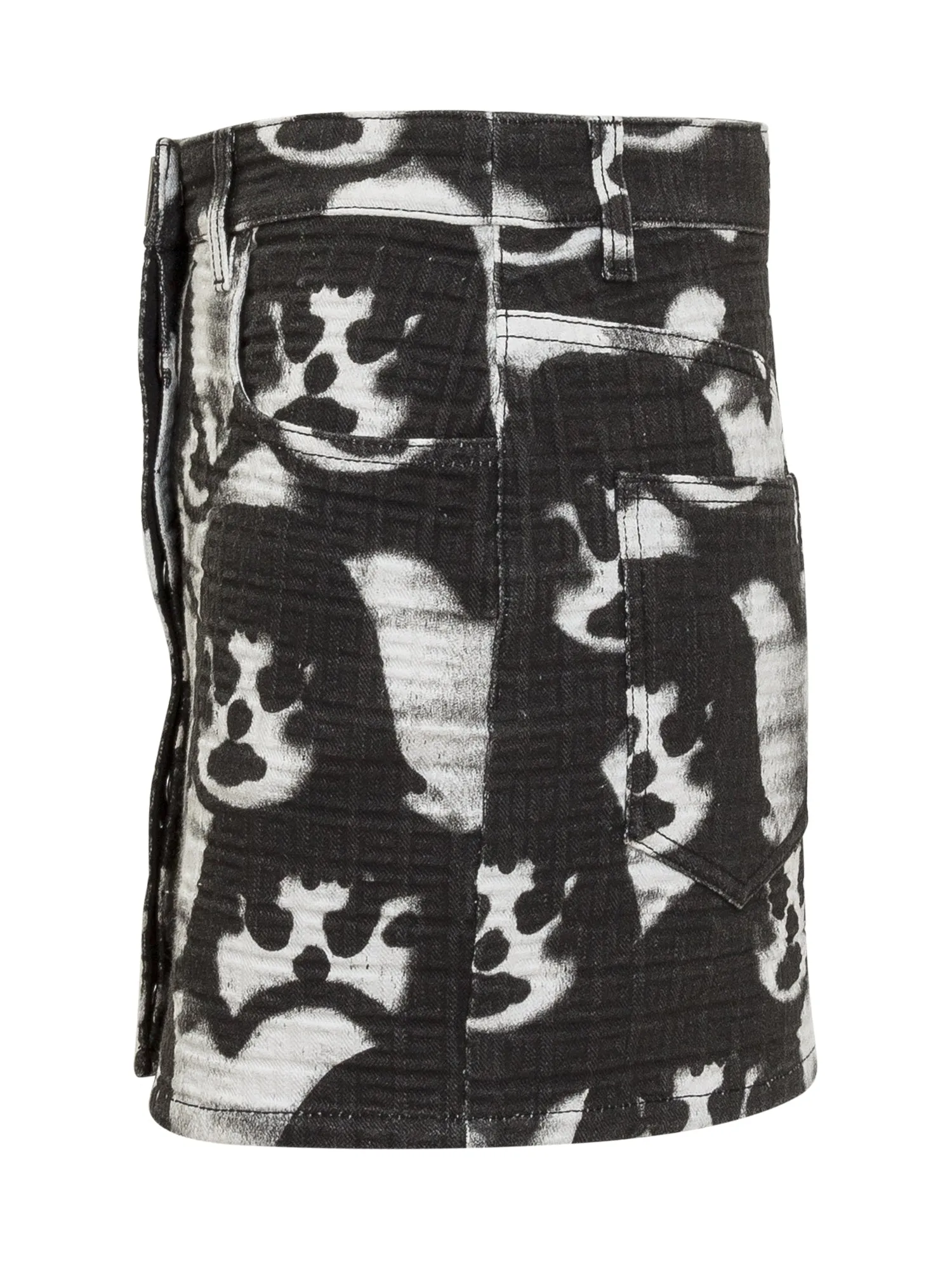 Givenchy Printed Denim Mini Skirt