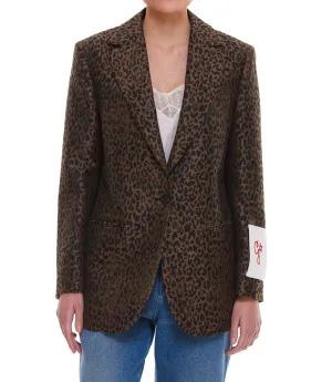Golden Goose Deluxe Brand Leopard Print Single-Breasted Jacket