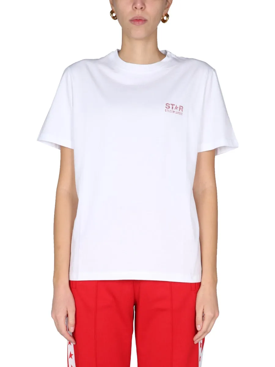 Golden Goose Deluxe Brand Logo Printed Crewneck T-Shirt