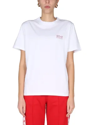 Golden Goose Deluxe Brand Logo Printed Crewneck T-Shirt