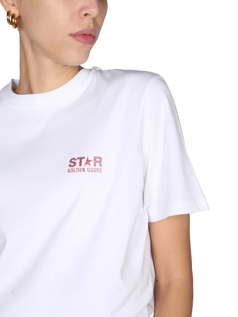 Golden Goose Deluxe Brand Logo Printed Crewneck T-Shirt