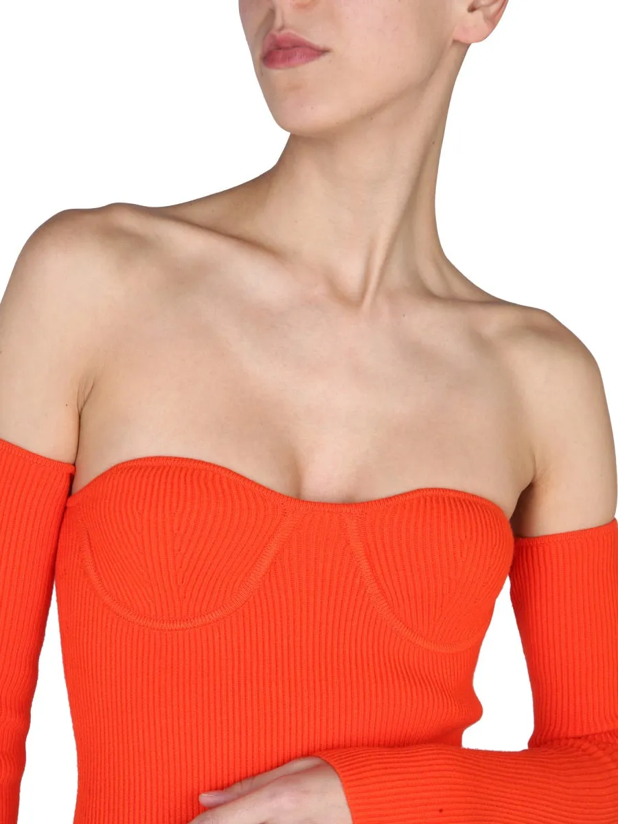 Helmut Lang Contour Long-Sleeved Mini Dress