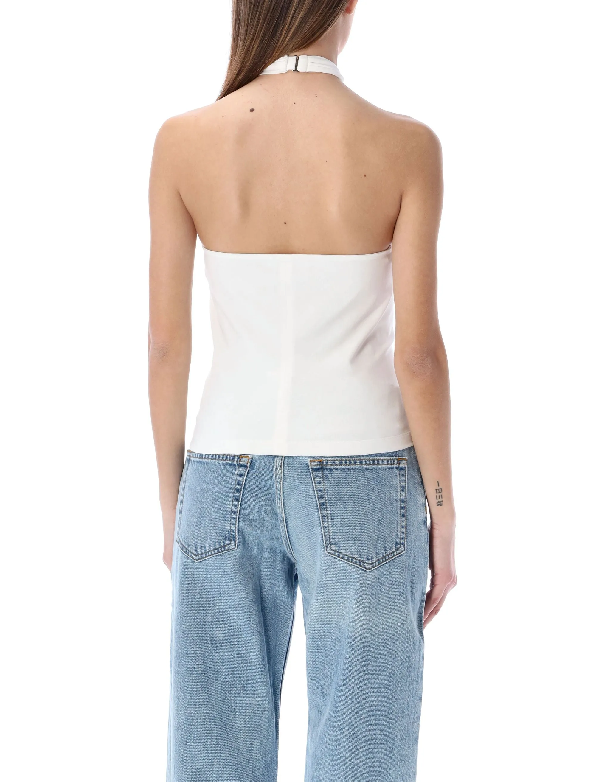 Helmut Lang Twisted Halter Tank Top