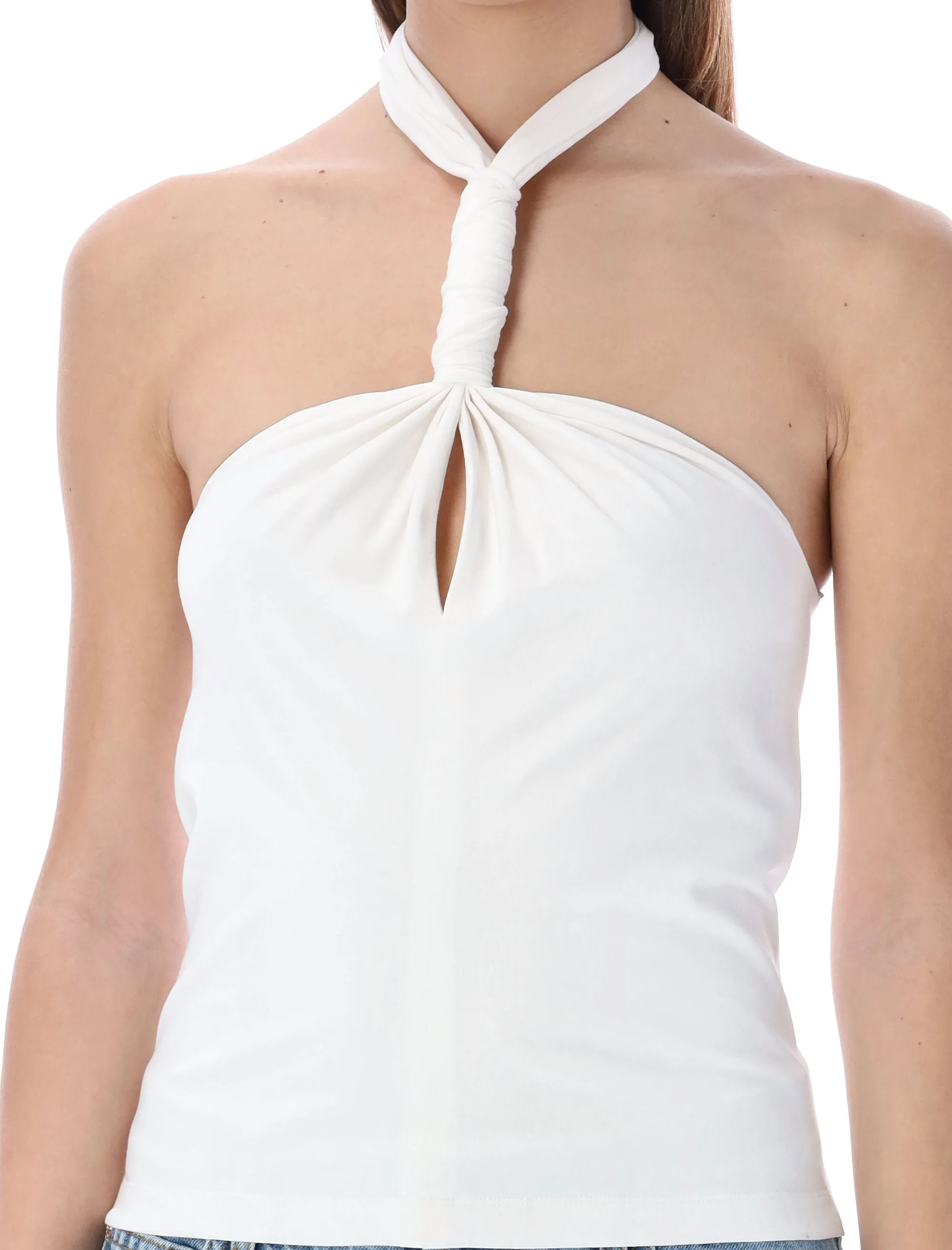 Helmut Lang Twisted Halter Tank Top
