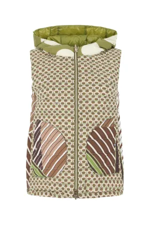 Herno Allover Motif Printed Hooded Down Jacket