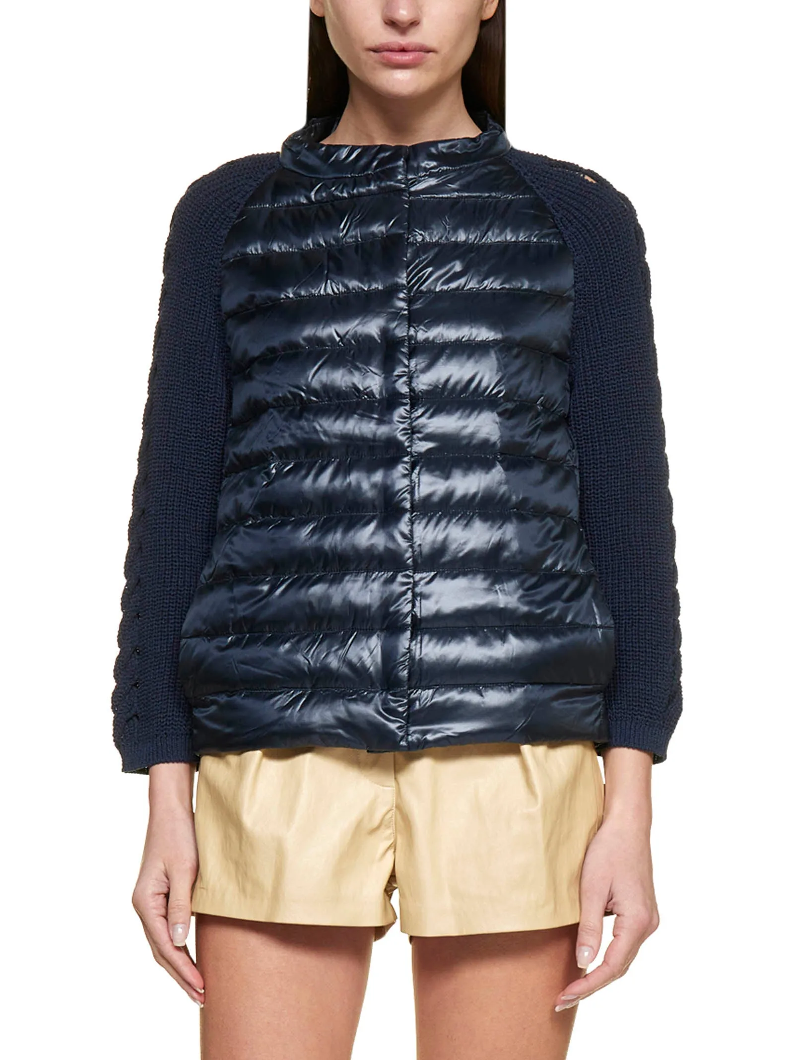 Herno Buttoned Long-Sleeved Padded Jacket