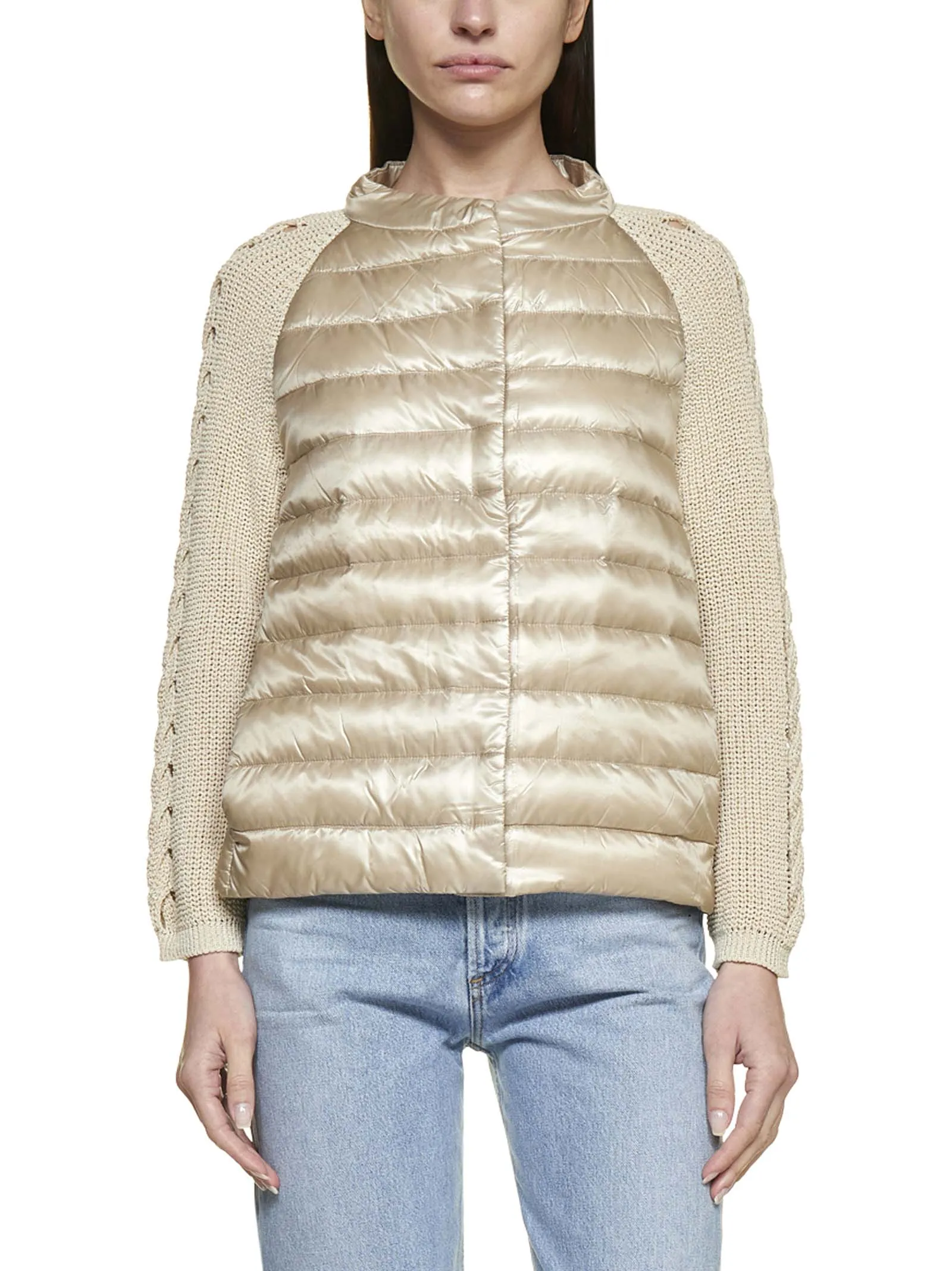 Herno Buttoned Long-Sleeved Padded Jacket