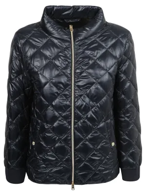 Herno Mock-Neck Quilted Bomber Jacket