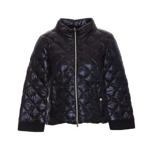 Herno Mock-Neck Quilted Bomber Jacket