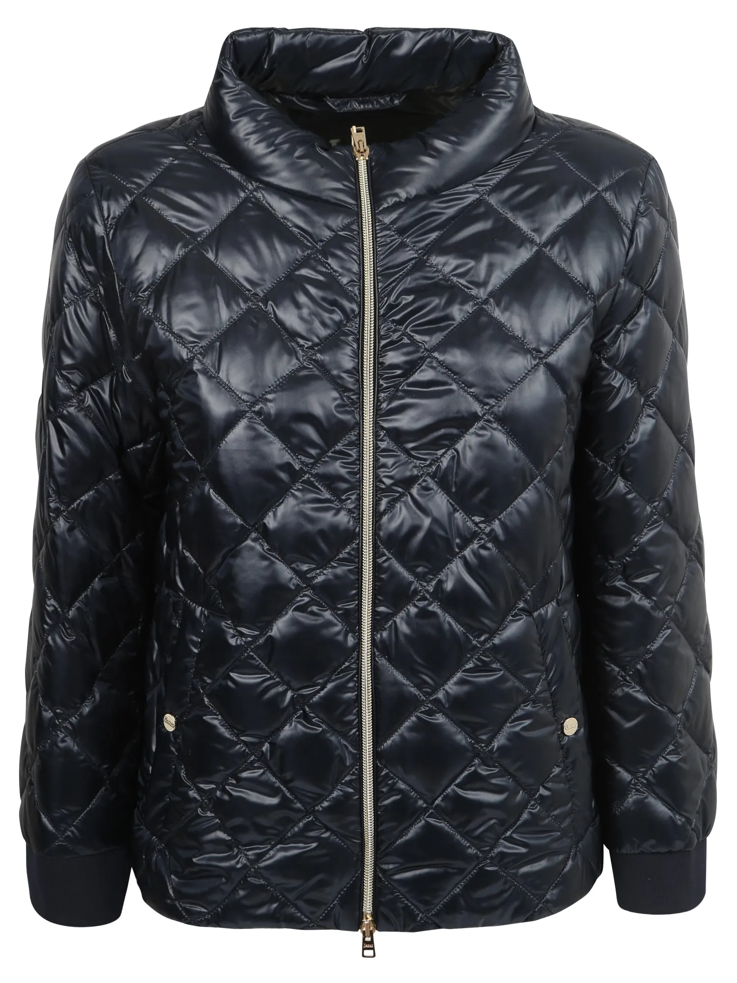 Herno Mock-Neck Quilted Bomber Jacket