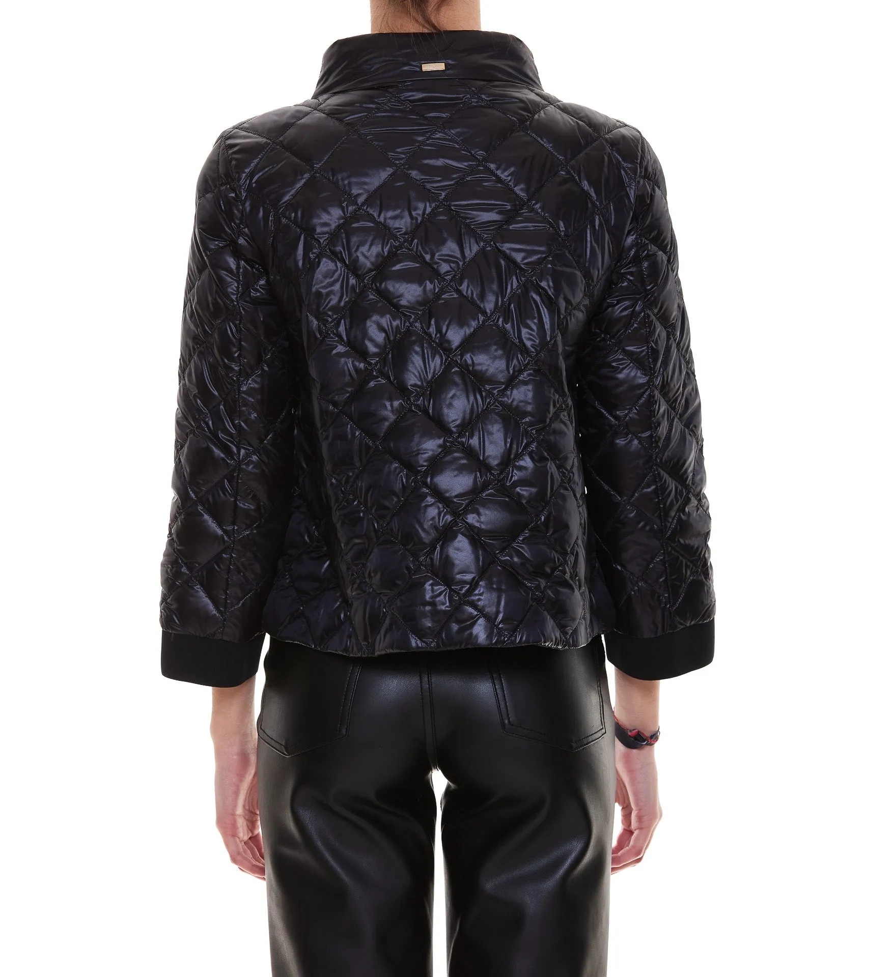Herno Mock-Neck Quilted Bomber Jacket