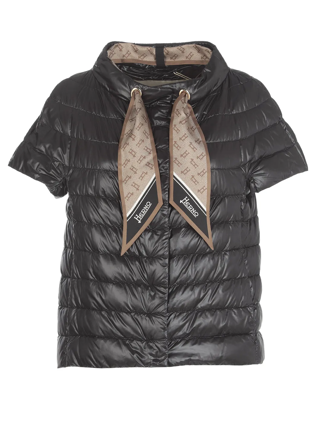 Herno Scarf Detailed Quilted Jacket