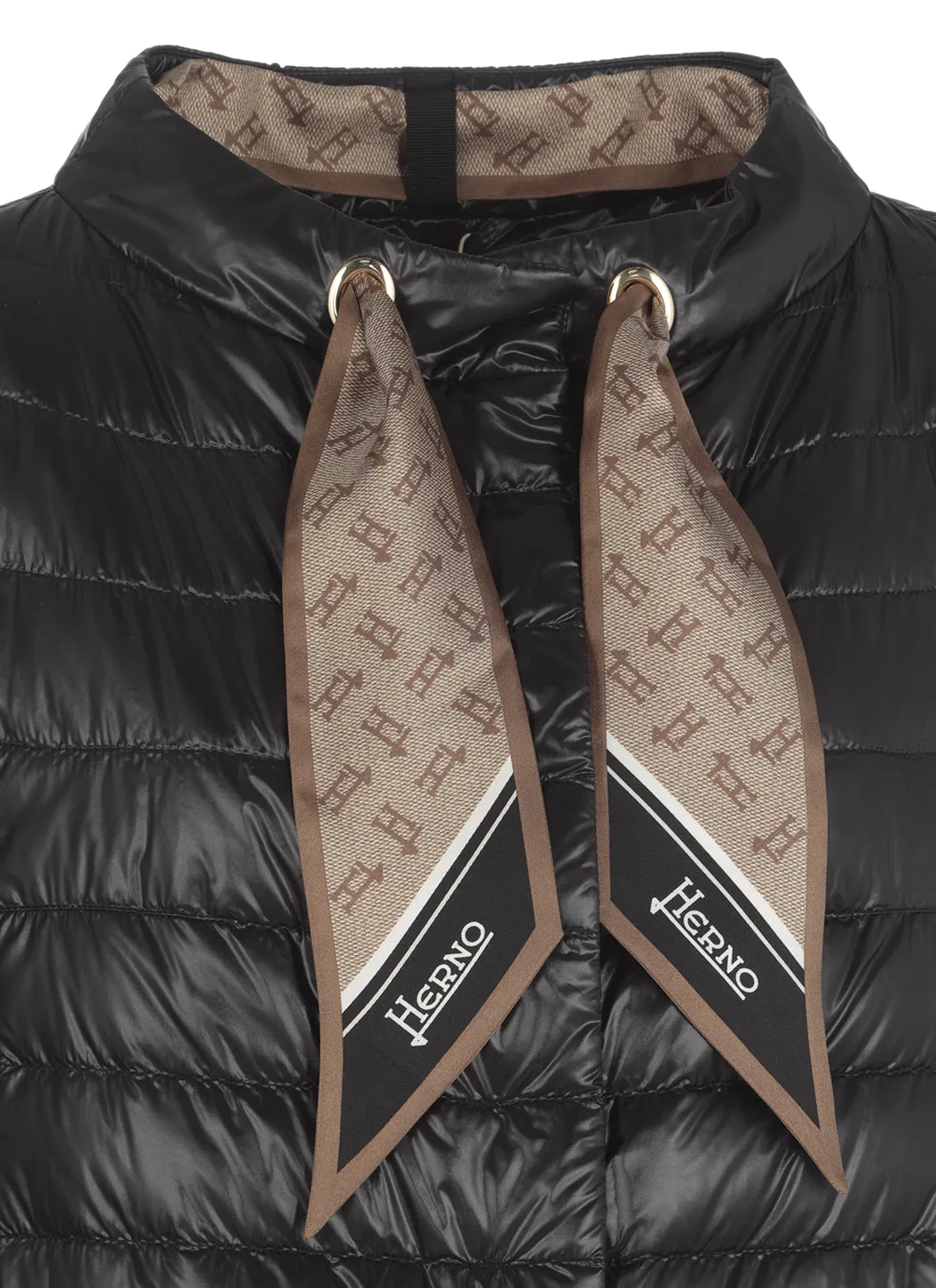 Herno Scarf Detailed Quilted Jacket
