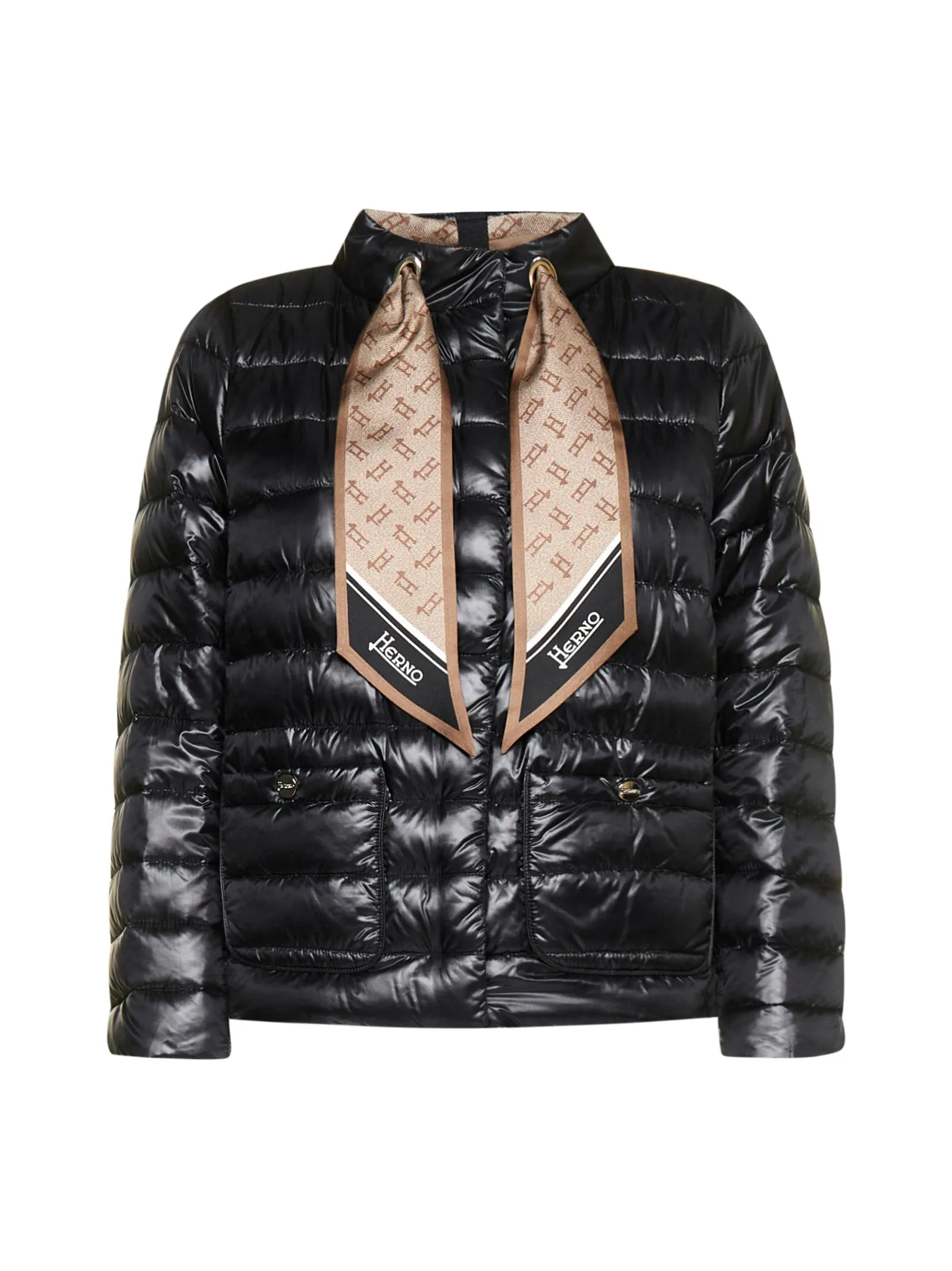 Herno Tied Long-Sleeved Padded Jacket