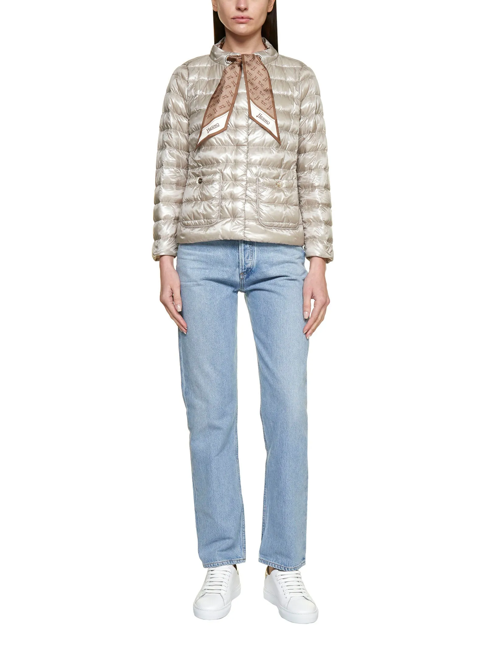 Herno Tied Long-Sleeved Padded Jacket