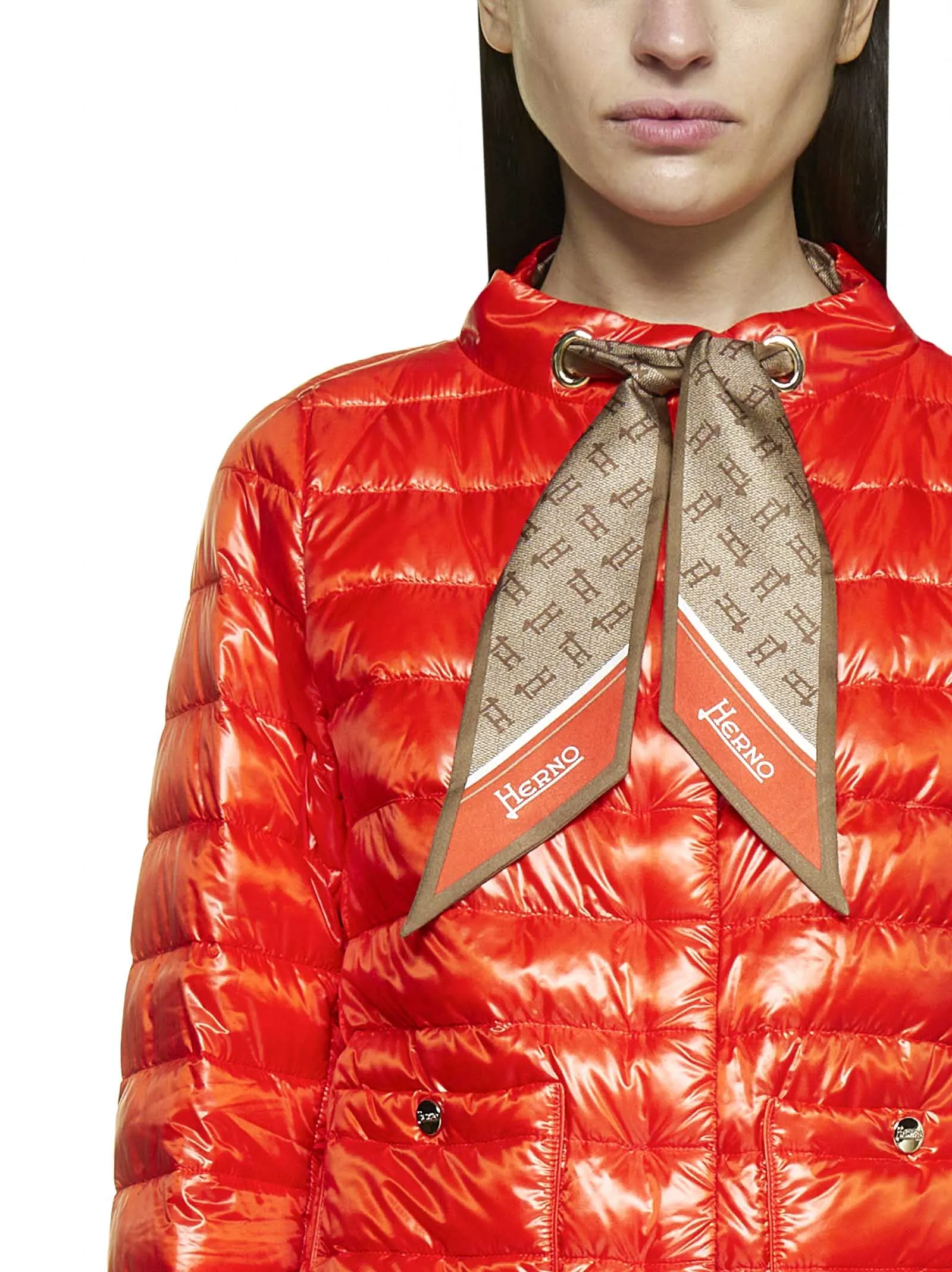 Herno Tied Long-Sleeved Padded Jacket