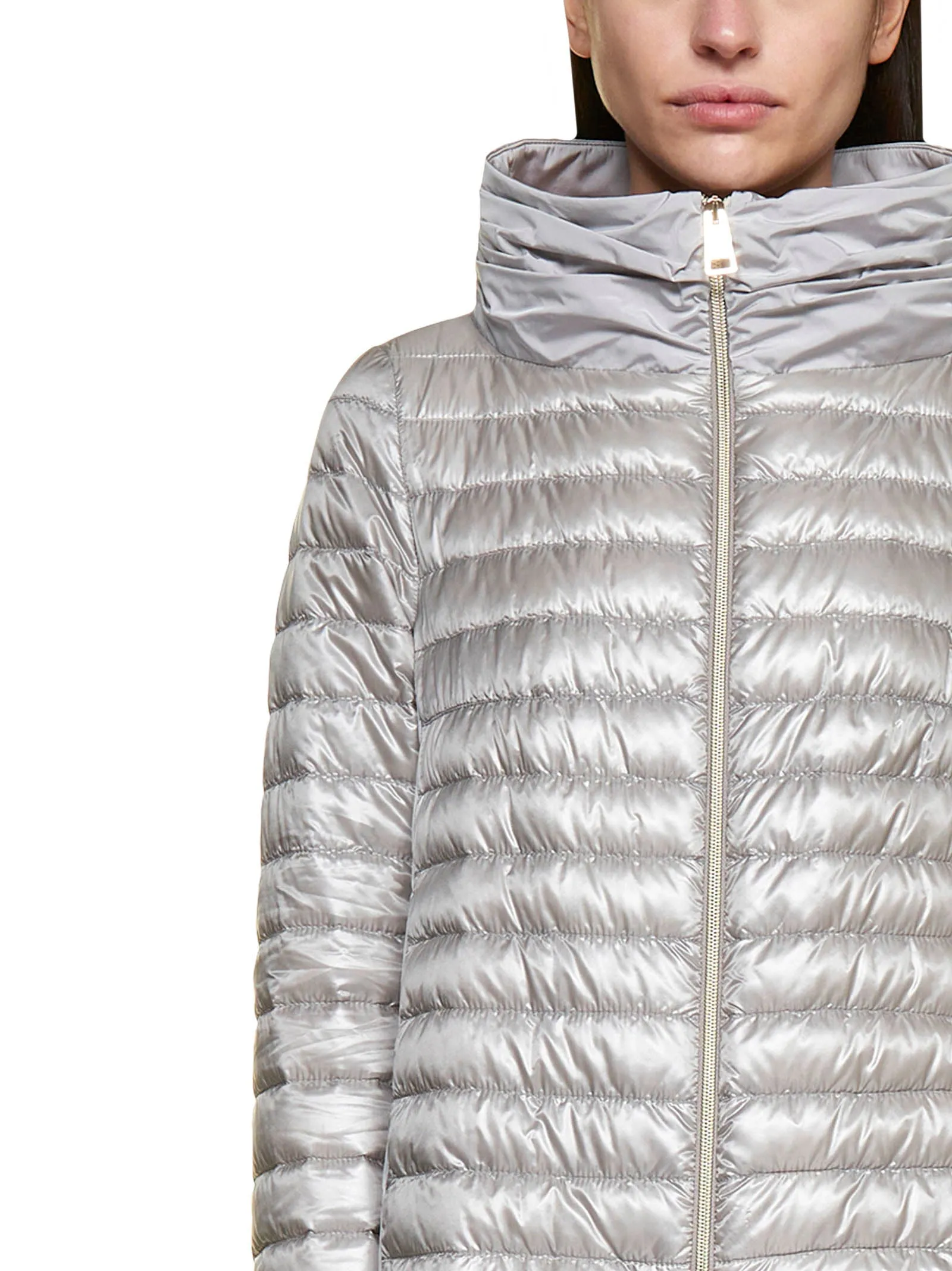 Herno Zip-Up Long-Sleeved Puffer Jacket