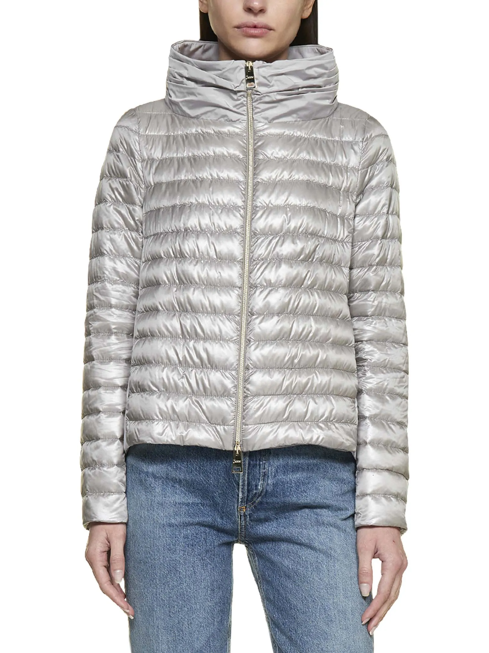 Herno Zip-Up Long-Sleeved Puffer Jacket