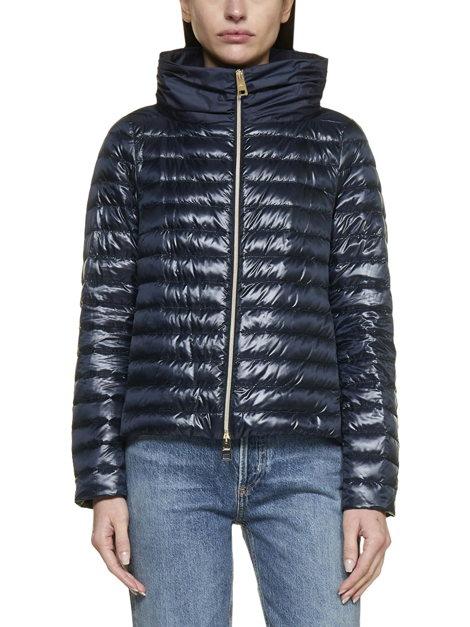 Herno Zip-Up Long-Sleeved Puffer Jacket