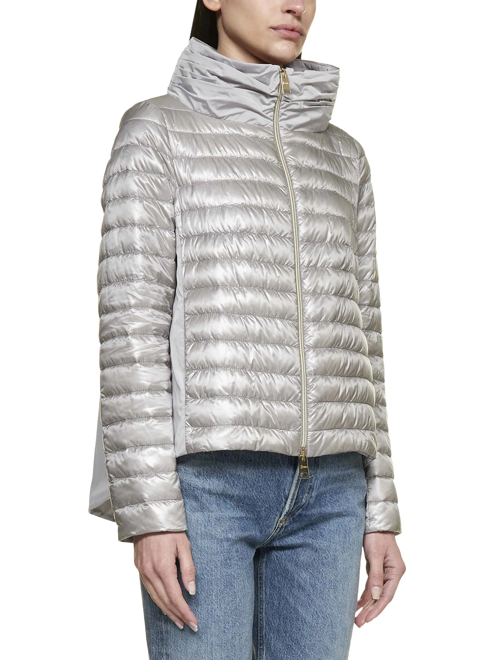 Herno Zip-Up Long-Sleeved Puffer Jacket