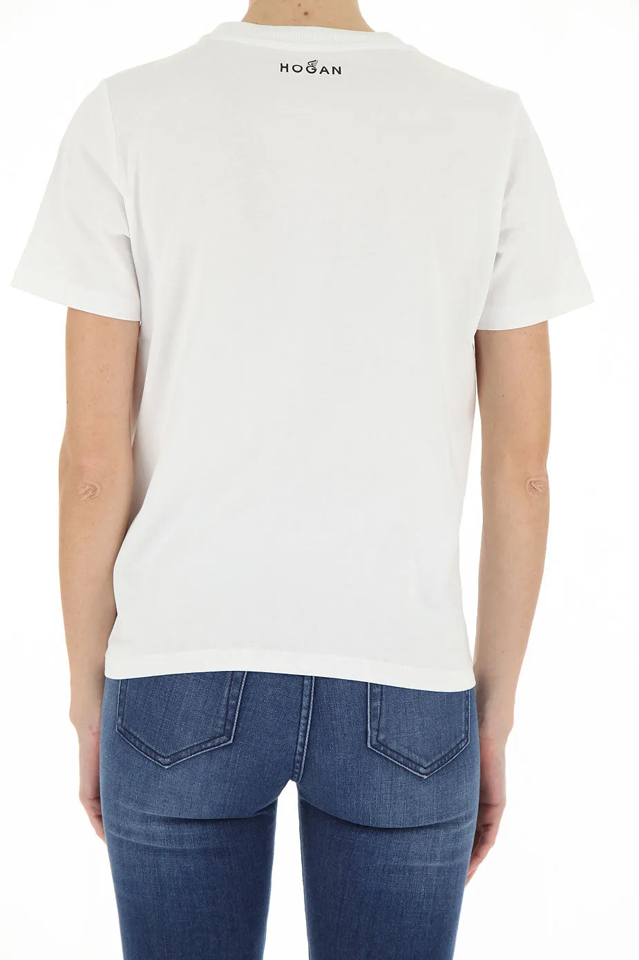 Hogan Logo Print Crewneck T-Shirt