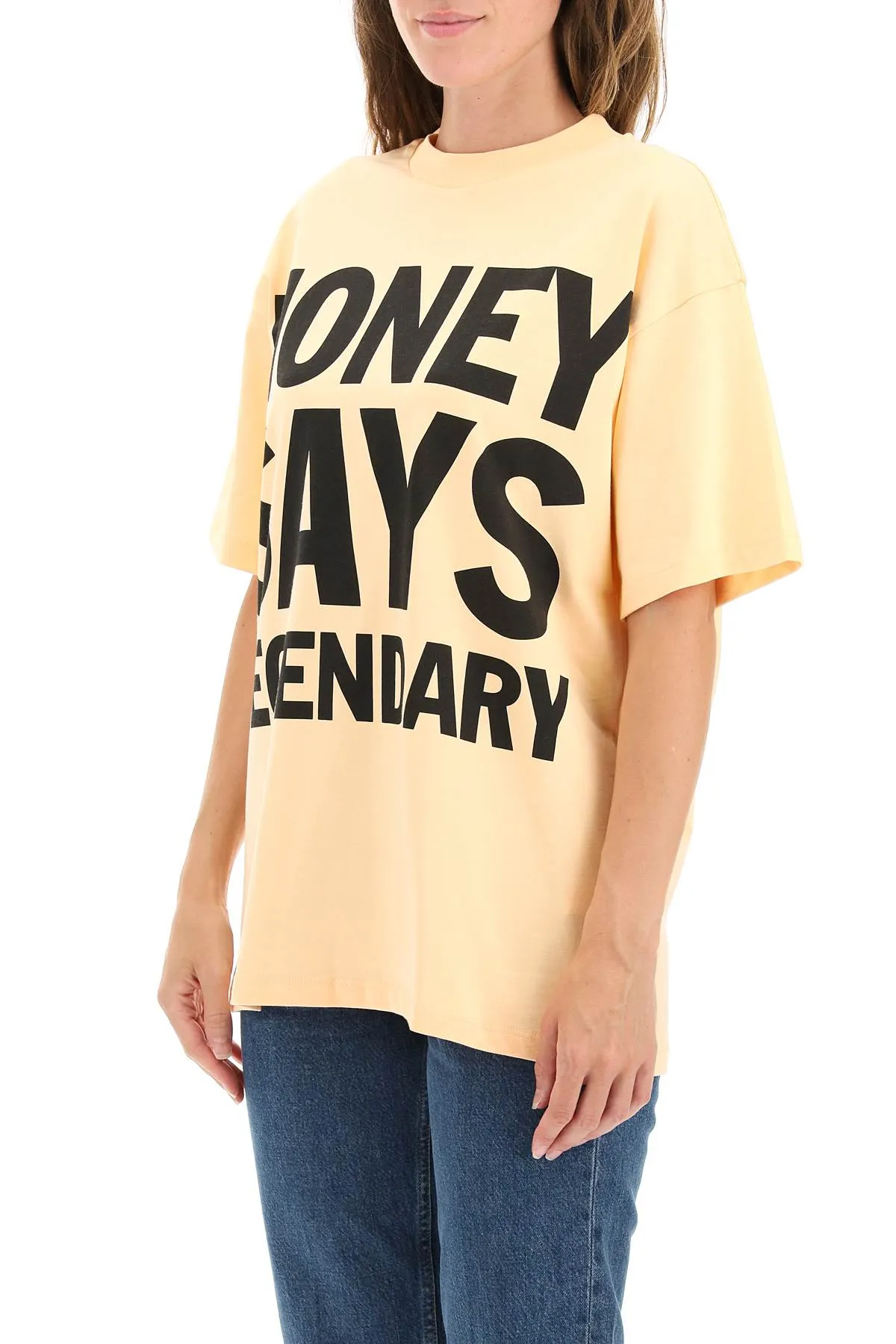 Honey Fucking Dijon Slogan Print Crewneck T-Shirt