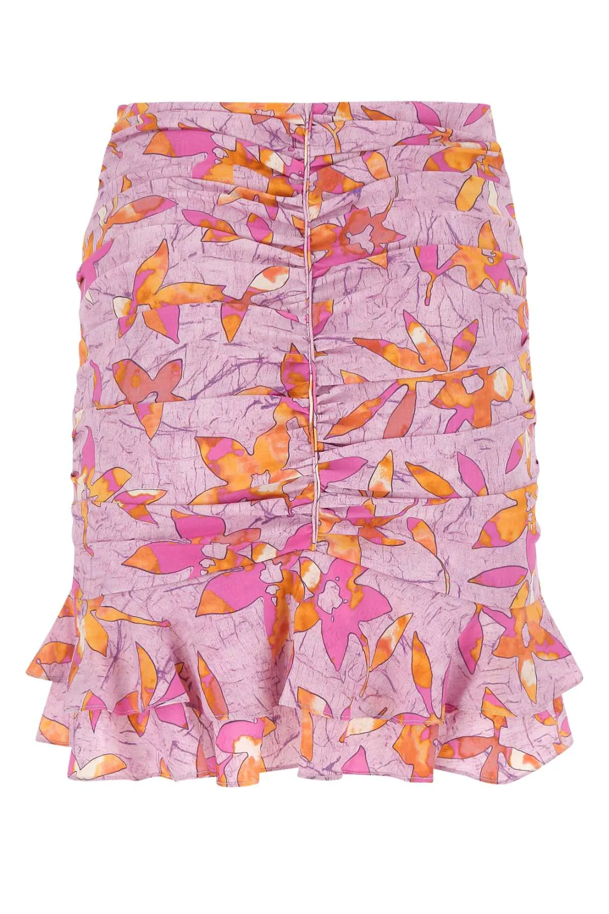 Isabel Marant Allover Floral Print Ruffled Mini Skirt