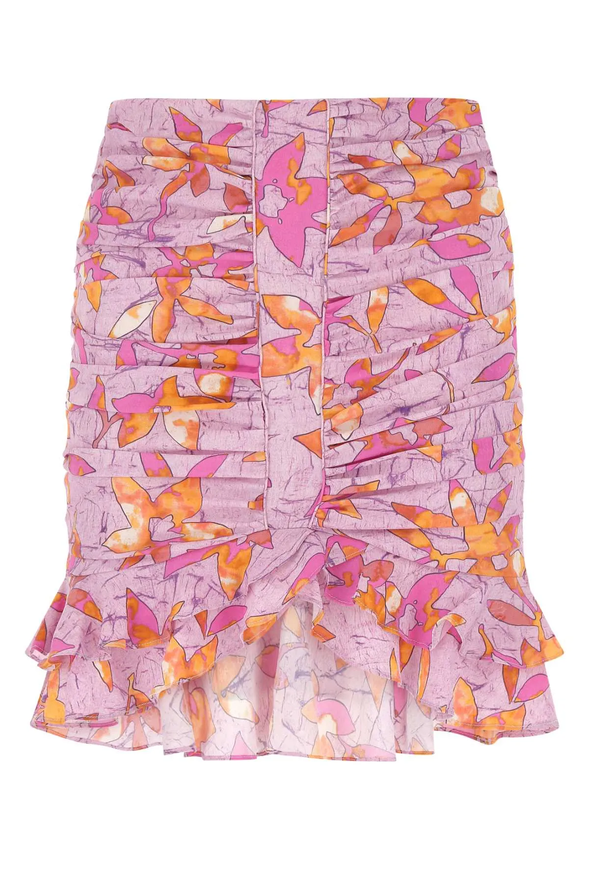 Isabel Marant Allover Floral Print Ruffled Mini Skirt