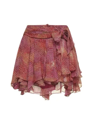 Isabel Marant Allover Printed Flared Mini Skirt