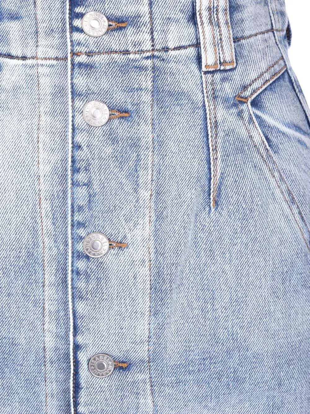 Isabel Marant toile Buttoned Denim Skirt