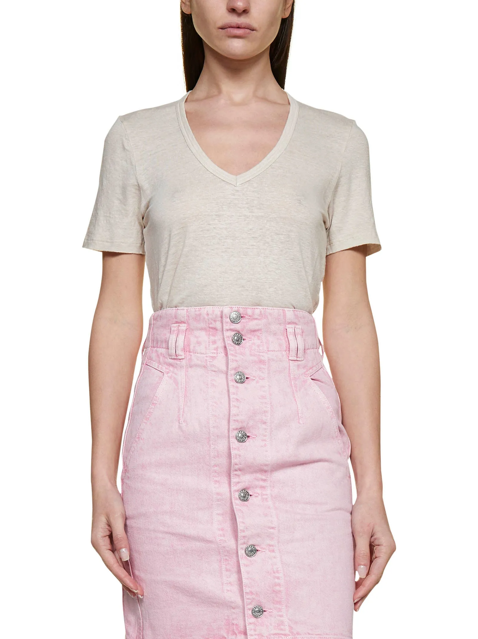 Isabel Marant toile Buttoned Mini Denim Skirt