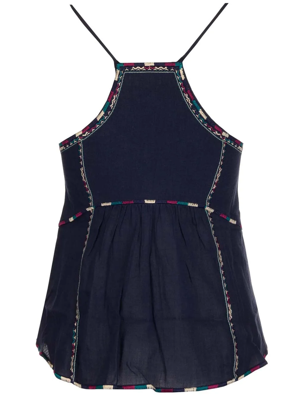 Isabel Marant toile Embroidered Flared V-Neck Vest Top
