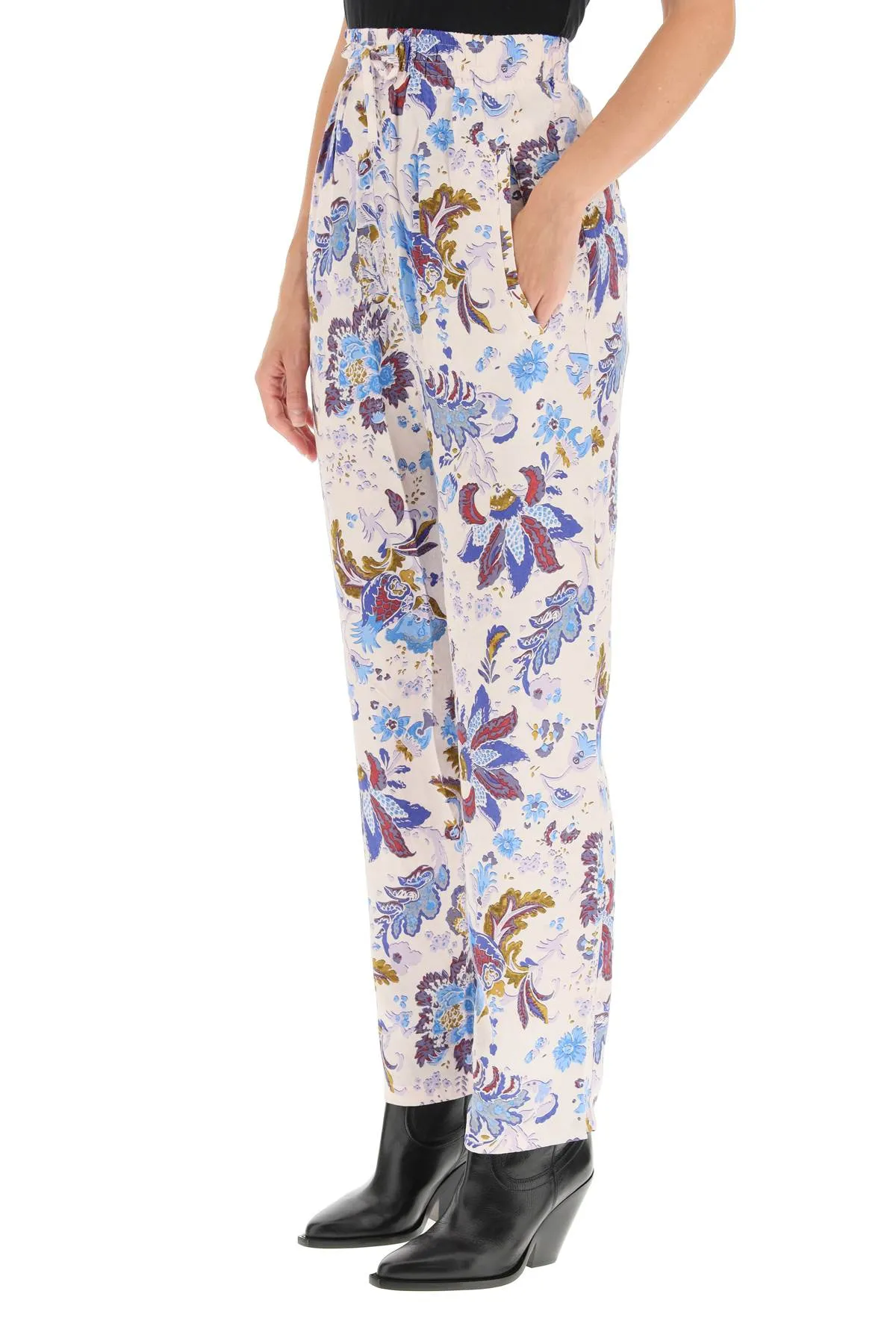 Isabel Marant toile Floral Printed Elastic Waist Pants