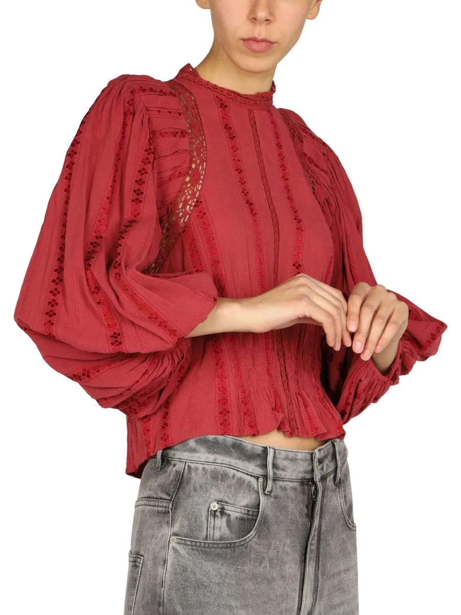 Isabel Marant toile Jassie Keyhole Top