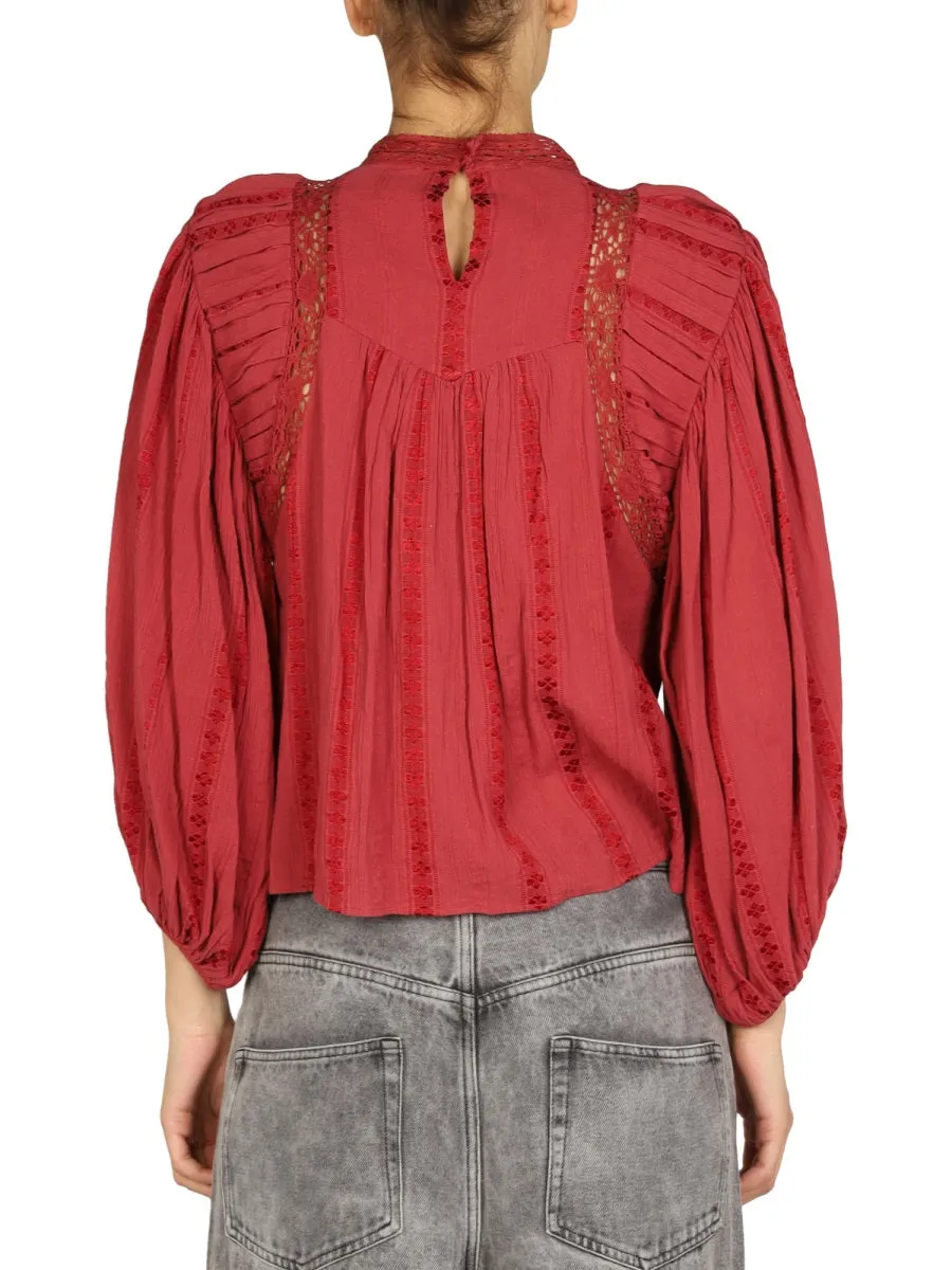 Isabel Marant toile Jassie Keyhole Top