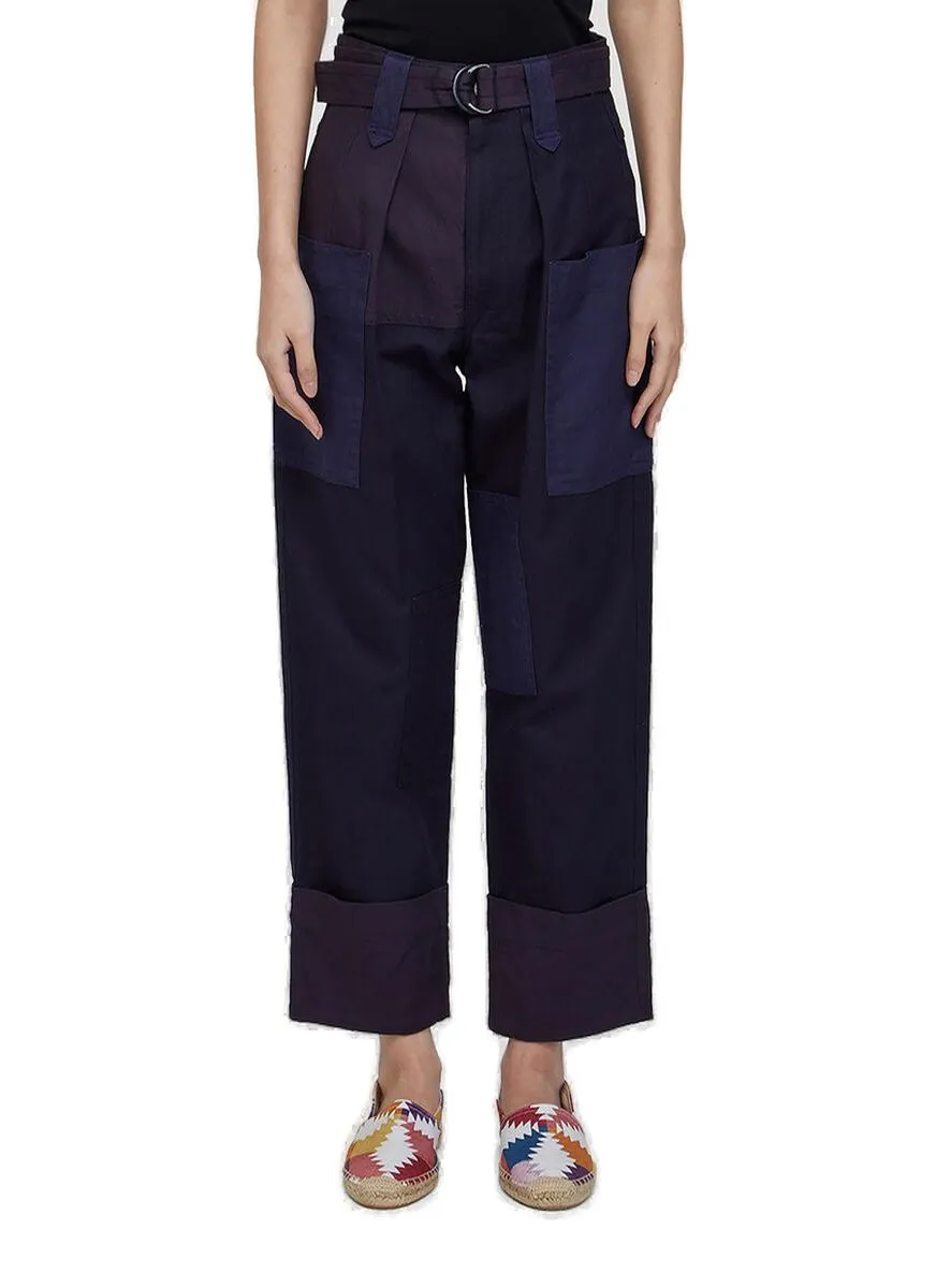 Isabel Marant toile Patchwork Belted Pants