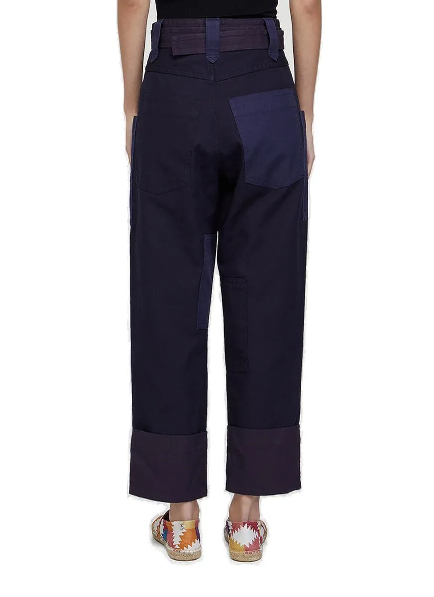 Isabel Marant toile Patchwork Belted Pants