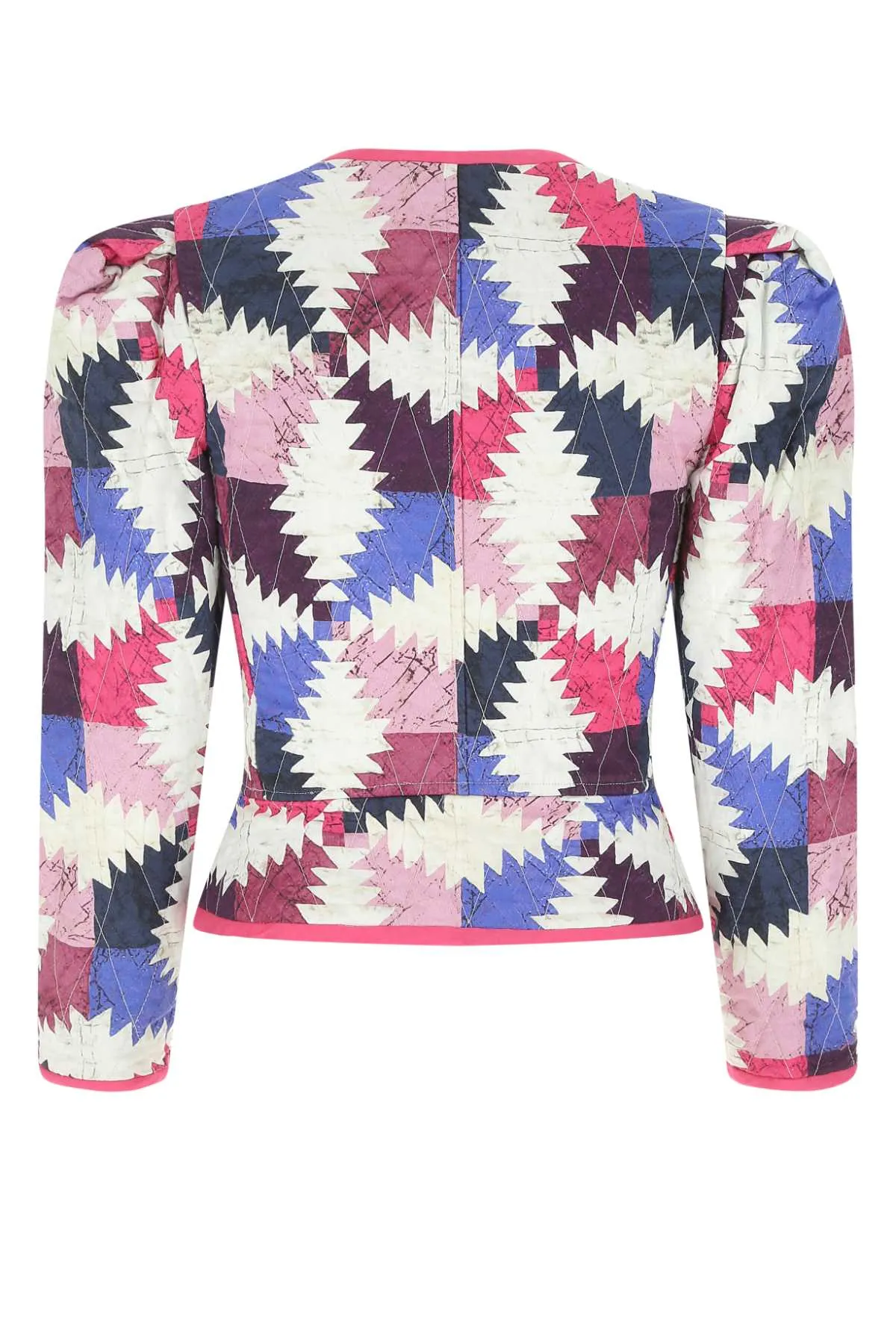 Isabel Marant toile Puff Sleeved Abstract Patterned Jacket