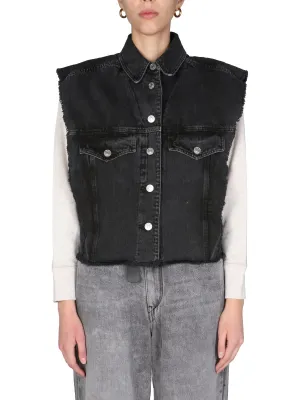 Isabel Marant toile Tyra Sleeveless Denim Jacket