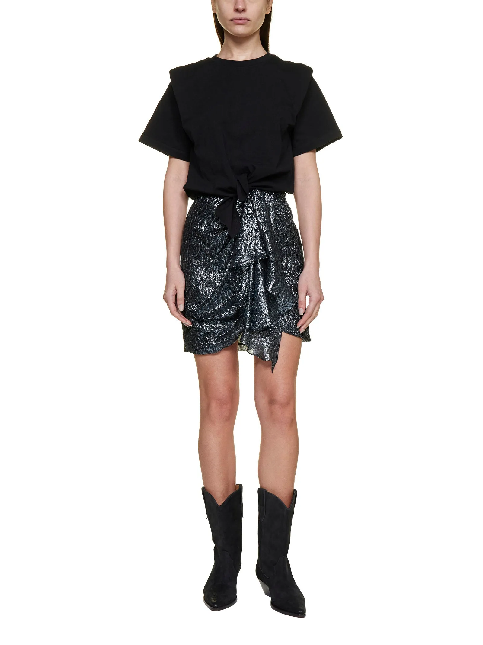 Isabel Marant Zelikia Cut-Out Crewneck T-Shirt