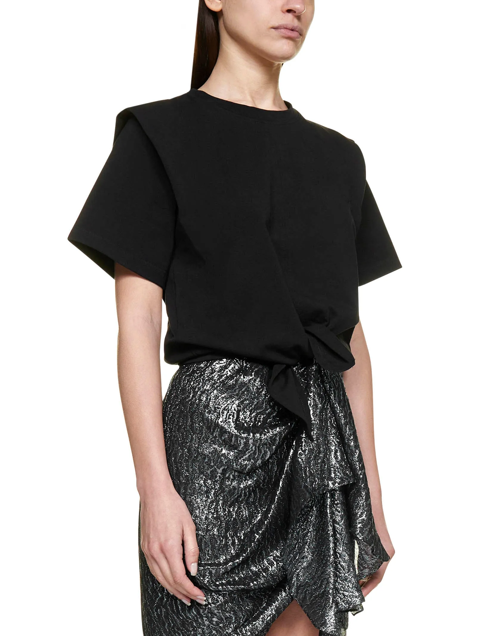 Isabel Marant Zelikia Cut-Out Crewneck T-Shirt