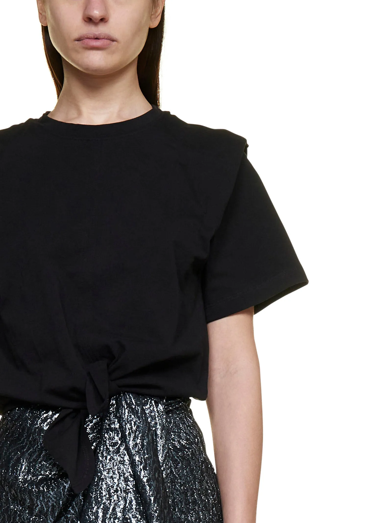 Isabel Marant Zelikia Cut-Out Crewneck T-Shirt